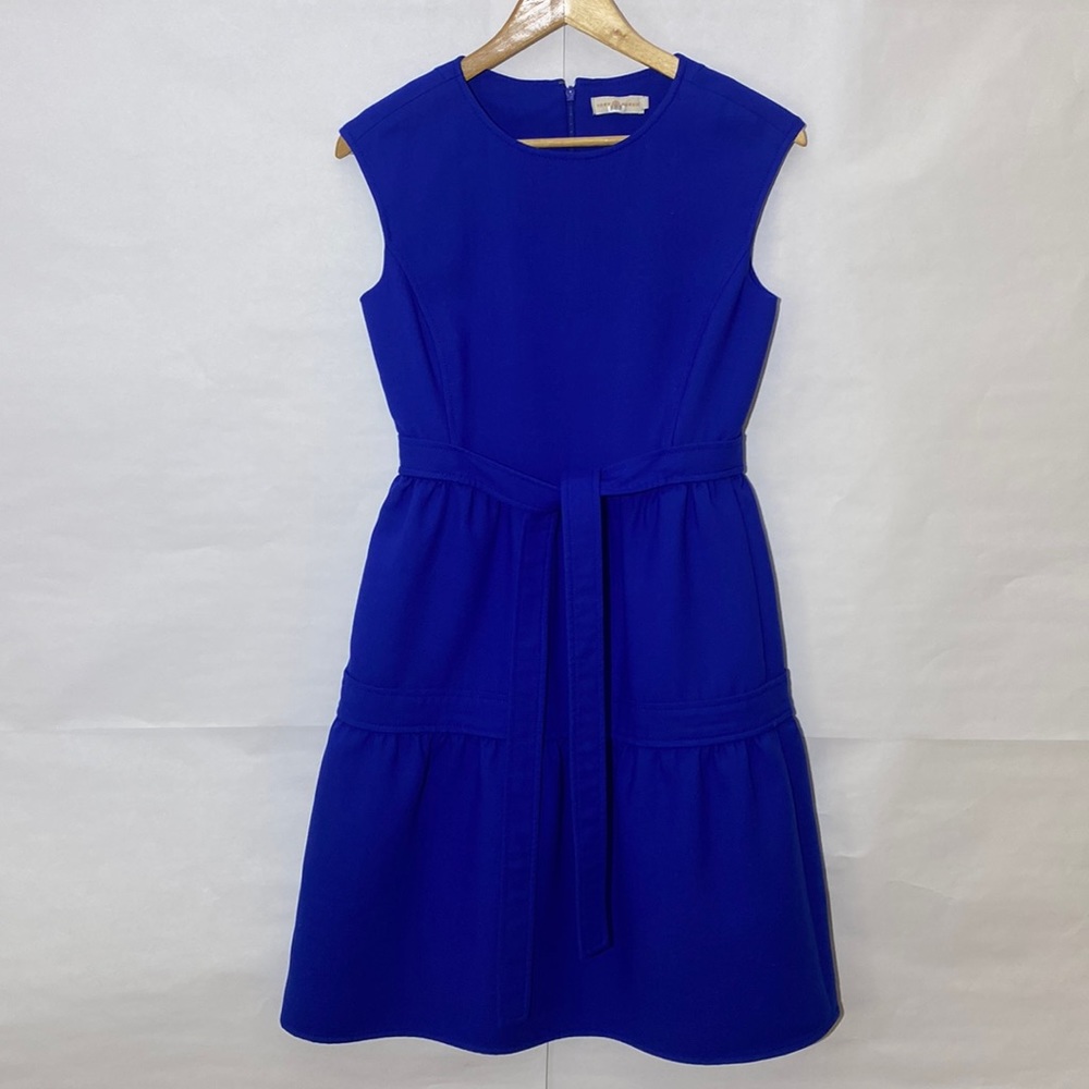 Tory Burch Dahlia Sleeveless Tie Belt Dress Size 2 Color:  Royal Blue